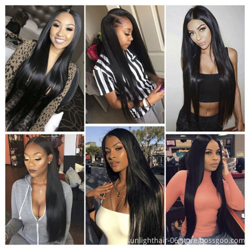 Wholesale13*4Lace Front Wig real Brazilian/Indian Human Hair for Black Women yaki/straight/body/water wave Pre Plucked Hair